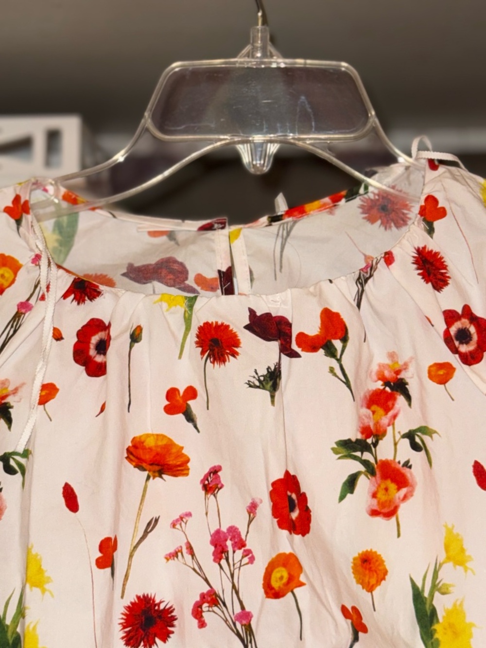 Joie Small floral puff sleeve cotton shirt top nwt - Picture 3 of 4